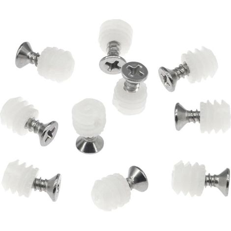 Packung Mit 100 Kunststoffstopfen Mit Schrauben, Scharnierverlängerungsstopfen (4x10mm)