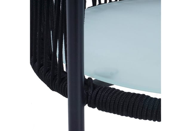 Estexo - Balkonset Gartenset Bistro Set Gartenmöbel Set Outdoor Rope Sitzgruppe Schwarz