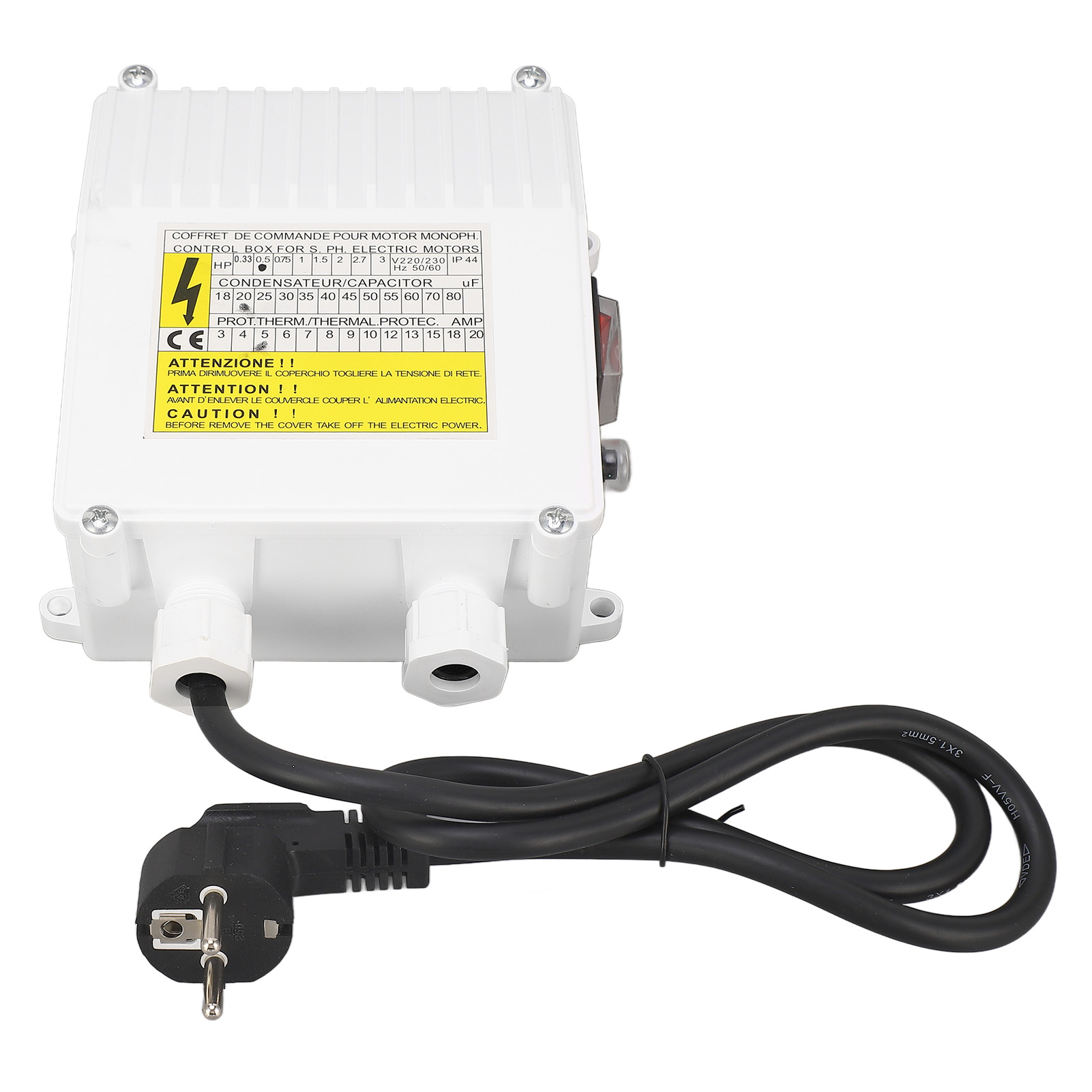 Steuerkasten Für 370-w-tauchpumpe, Externer Regler Mit Schalter Und Thermoschutz Für Den Privaten Und Industriellen Einsatz, 220-v-eurostecker.