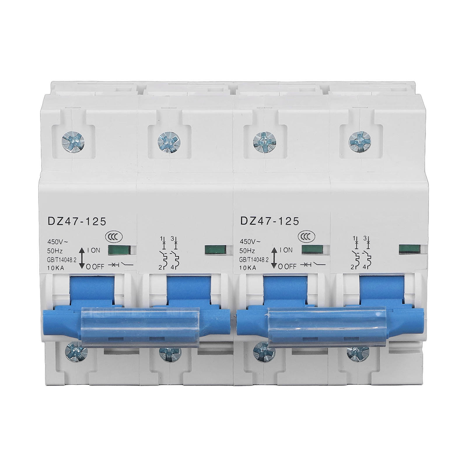 10 Ka Selbstverriegelnder Leitungsschutzschalter, Din-schienenmontage, Manueller Mini-umschalter Mit Zwei Einspeisungen, 450 V Ac, 100 A