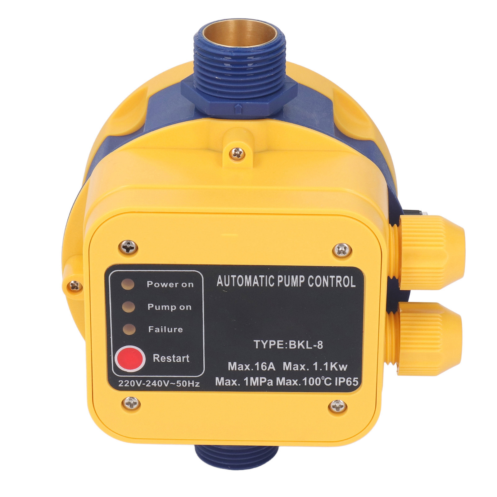 Automatischer Wasserpumpenregler, Elektronischer Druckschalter, 145 Psi, Einstellbarer Kurzschlussschutz, 1,5 Bar-3,0 Bar, 220 V-240 V.