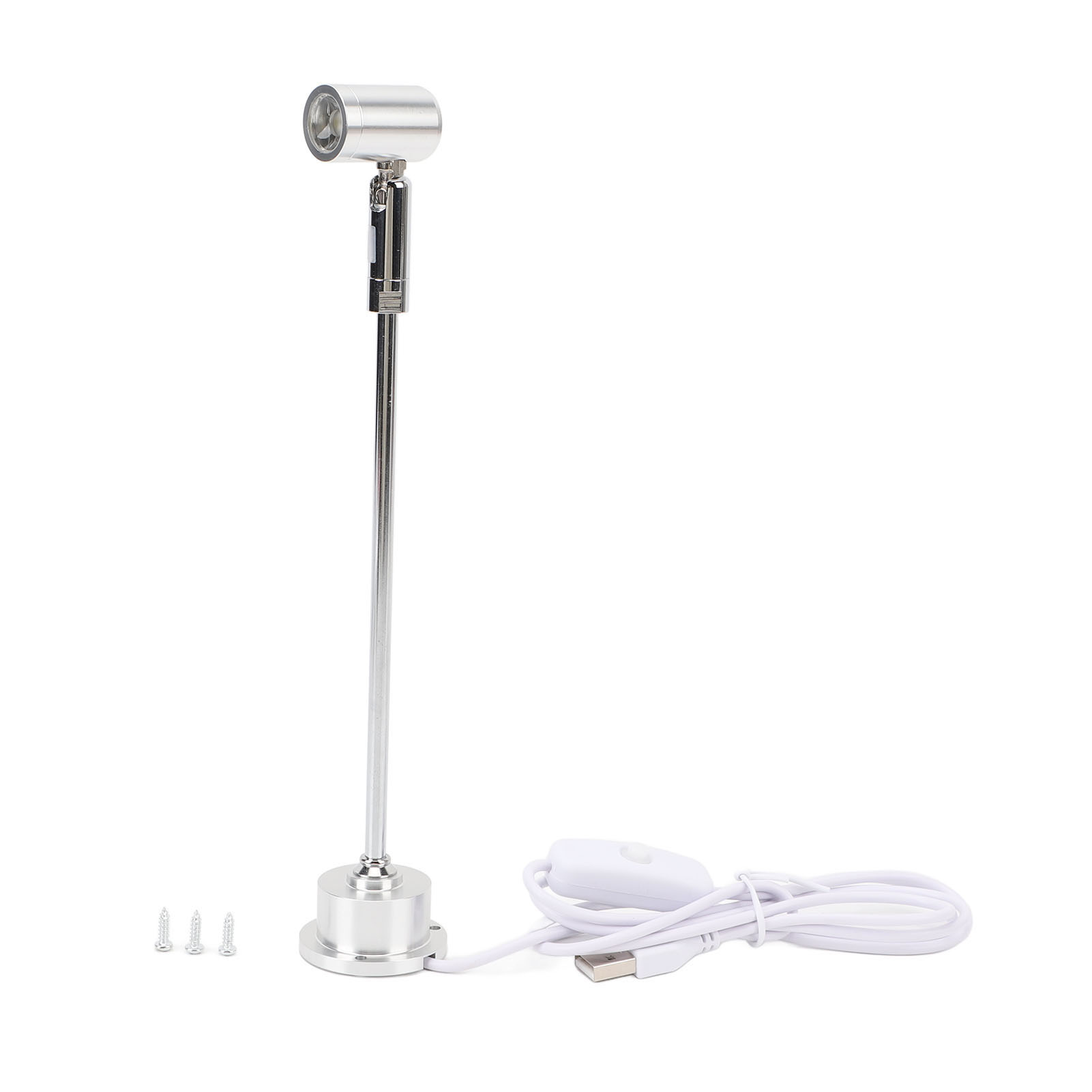 Standstrahler Für Schaufenster, Usb-led, Aluminium, 1 W, Verstellbarer Kopf, Ideal Zur Präsentation Von Schmuck Und Kunstsammlungen, Warmes Licht.