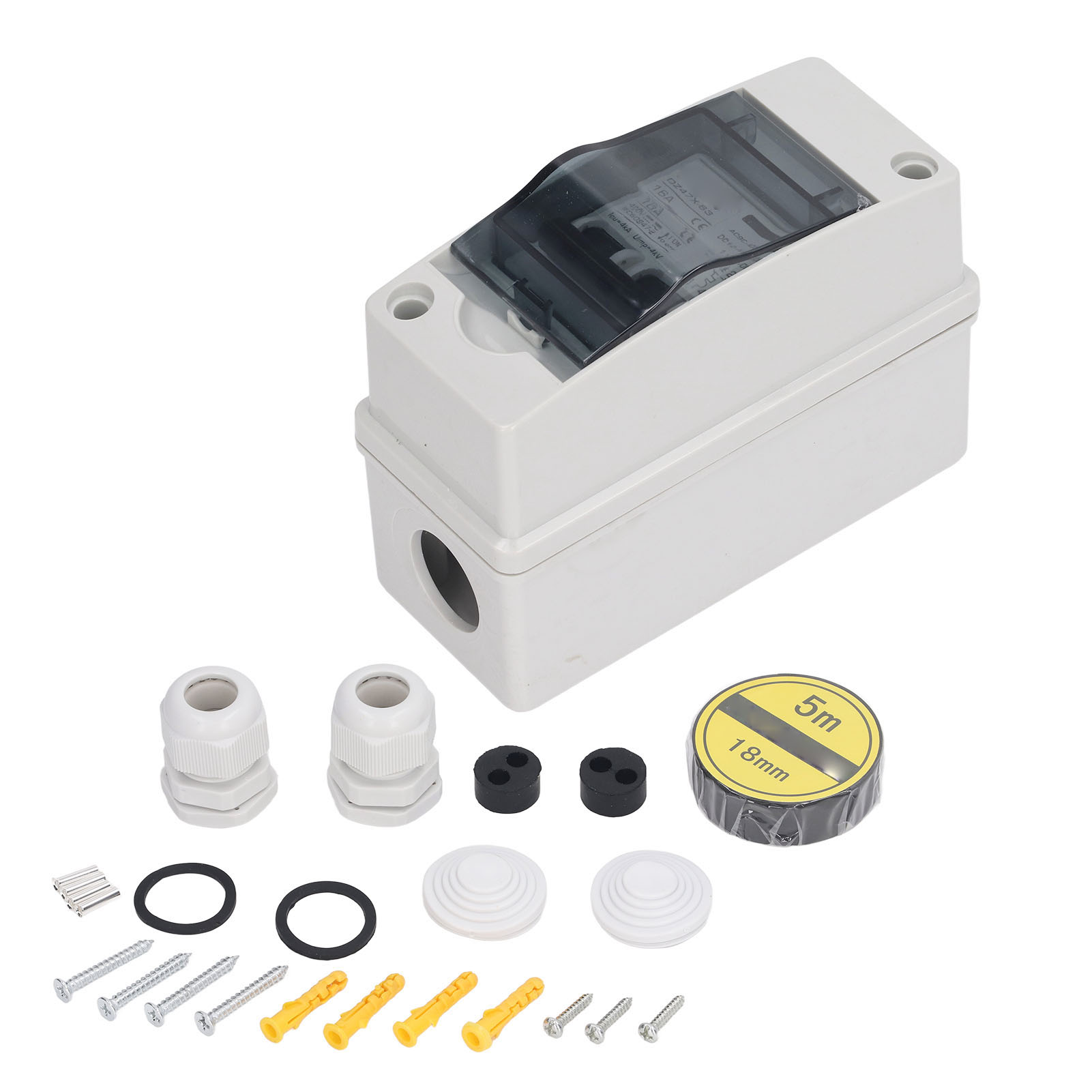 2-poliger, 16 A Ip65 Wasserdichter Automatischer Leitungsschutzschalter, Photovoltaik-solar-trennschalter Mit Verteilerkasten, Dc 12–400 V, Ac 90–400 V