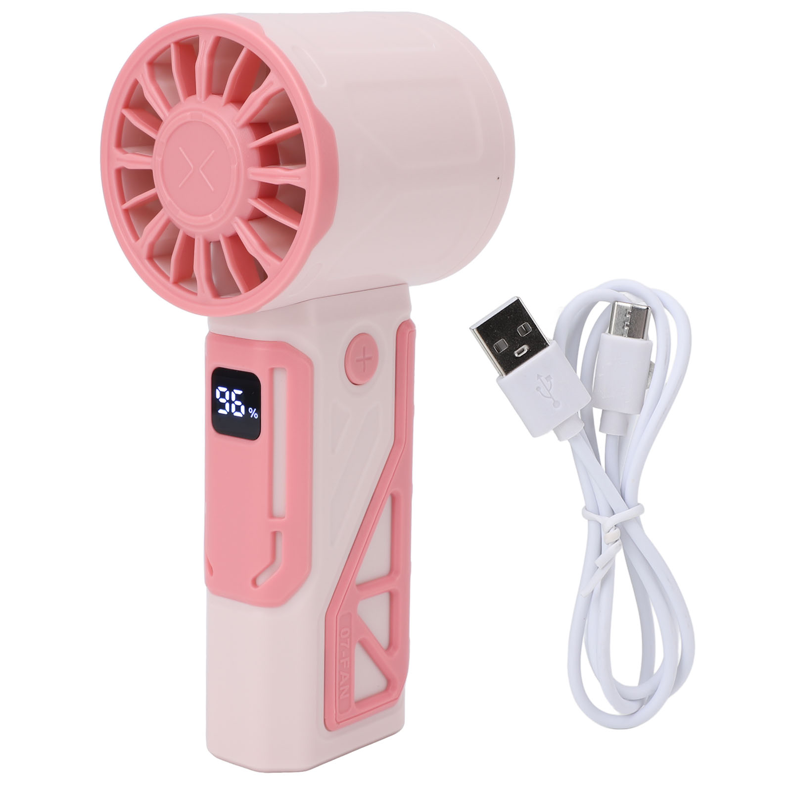 Mini-taschenventilator, Leistungsstarker, Per Usb Aufladbarer Taschenventilator, Kleiner, Leiser Persönlicher Ventilator, Ideal Für Reisen, Zum Schminken, Für Den Innen- Und Außenbereich, Farbe: Rosa.