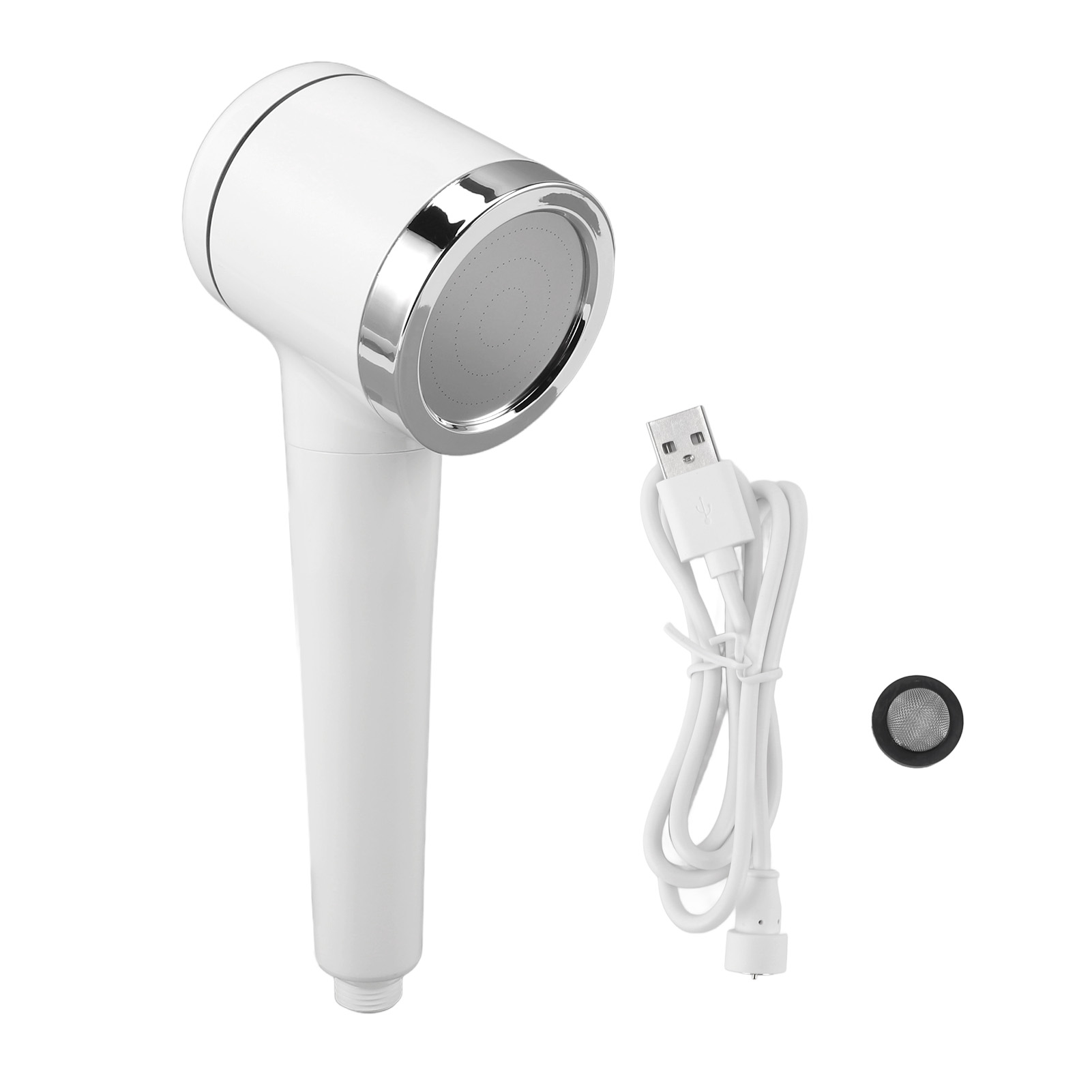 Hochdruck-handbrausekopf Mit Elektrolysiertem, Wasserstoffreichem Wasser, Ipx7 Wasserdicht, Wassersparend, 200-300 Ppb, G1/2 Außengewinde, Weiße Farbe.
