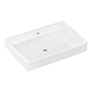 hansgrohe Xanuia Q Waschtisch 700x480mm mit Hahnloch ohne Überlauf, SmartClean, Weiß