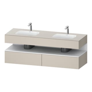 Qatego Einbauwaschtisch mit Konsolenwaschtischunterbau, - Duravit