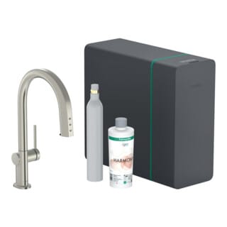 Aqittura M91 Sodasystem 210, Ausziehauslauf, 1jet, mit - Hansgrohe