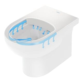 Duravit - No.1 Stand-WC, rimless, 365x570mm, Abgang waagerecht,