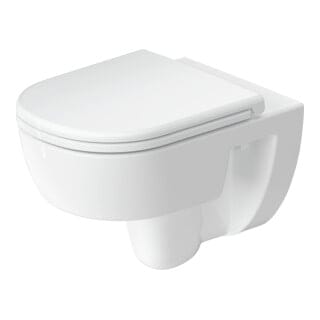 Duravit - D-Code Wand-WC, mit vormontierem Scharnieren, Tiefspüler,