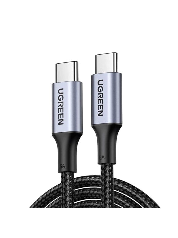 USB-C-Geflechtkabel 5A 480Mb/s 0,5m Schwarz Grau