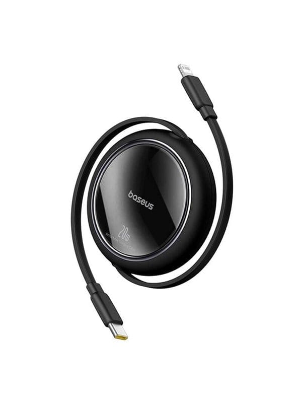 Free2Pull USB-C Einziehbares Kabel - iPhone Lightning 20W 1m - Schwarz