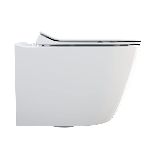 Primaster - Wand wc spülrandlos Salvando Tiefspüler weiß inkl. wc Sitz