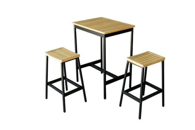 Primaster - Bar-Set Salo Eucalyptusholz Bar Set