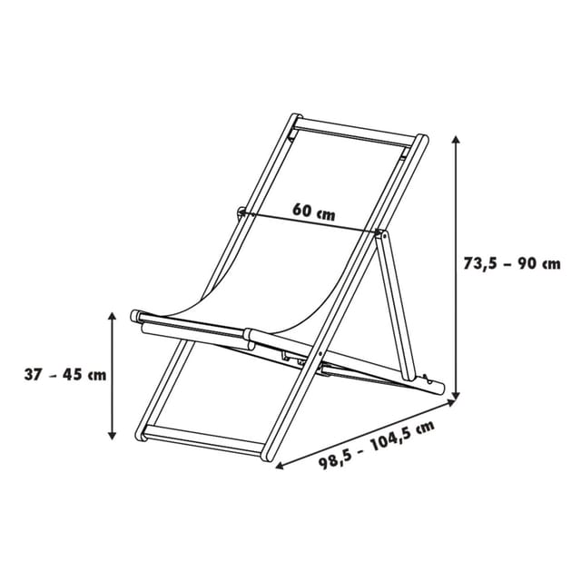 Gartenliegestuhl Karla rosa Deckchair - Primaster