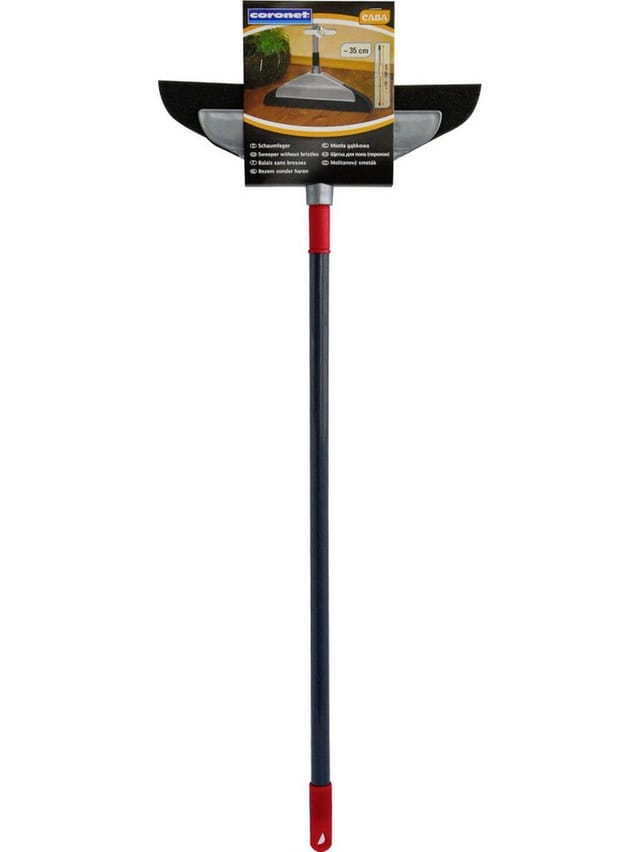 Coronet - Schaumstoffbesen Clixx 35 cm mit Teleskopstiel bis 130 cm Schaumstoffkehrer
