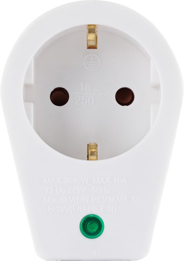 REV Steckdosenadapter 1-fach weiß Überspannschutz & Mehrfachstecker