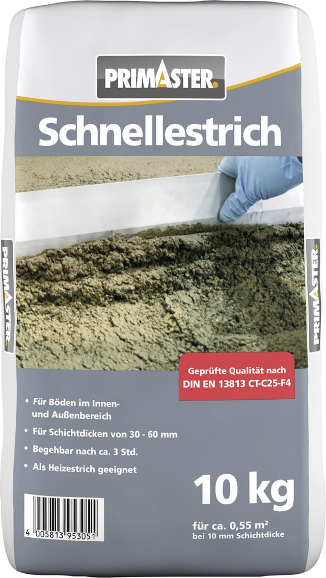 Zement Schnellestrich 4 mm 10 kg - Primaster