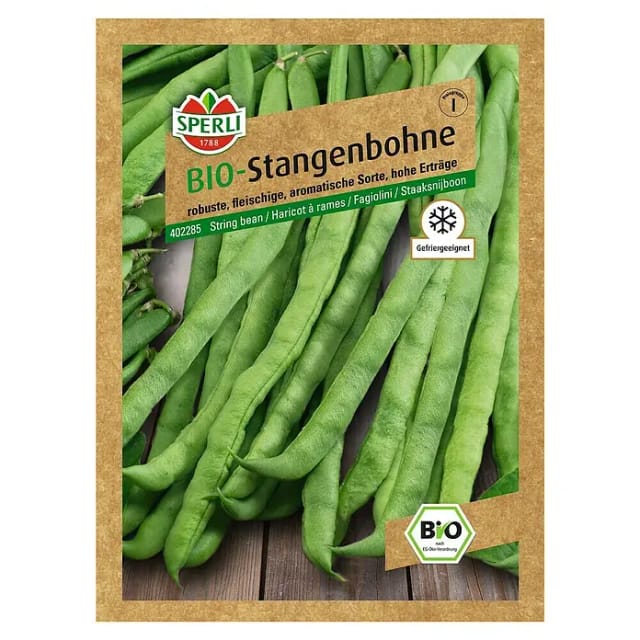 Bio Stangenbohne Gemüsesamen - Sperli