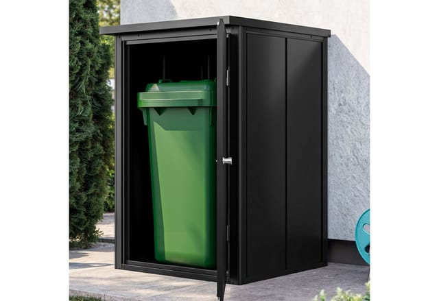 Gfp Primeyard Geräteschrank Metall 84x84x131 cm Gartenschrank anthrazit inkl. Fußboden