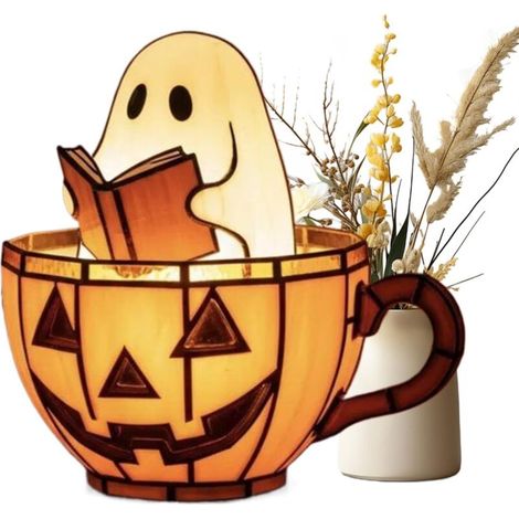 Halloween-geist – Kürbisgeist-nachttischlampe