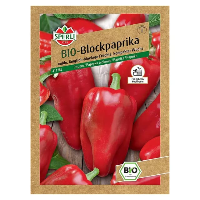 Bio Blockpaprika Gemüsesamen - Sperli