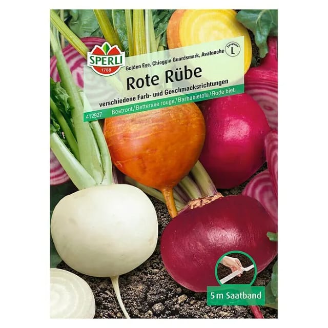 Sperli - Rote Bete Golden Eye Chioggia Guardsmark Avalanche Saatband Gemüsesamen