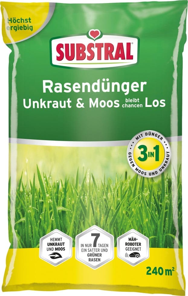 Evergreen - Substral Rasendünger Unkraut & Moos bleibt chancenlos 7,2kg für 240 m²