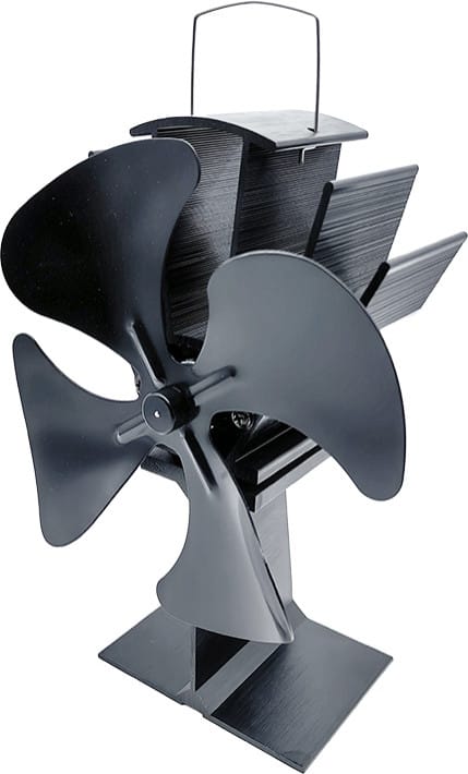 Rowi - Ofenventilator stromlos 22 x 16 x 9 cm schwarz Ofenventilator
