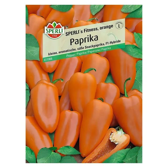 Snackpaprika 's Fitness orange F1 Gemüsesamen - Sperli