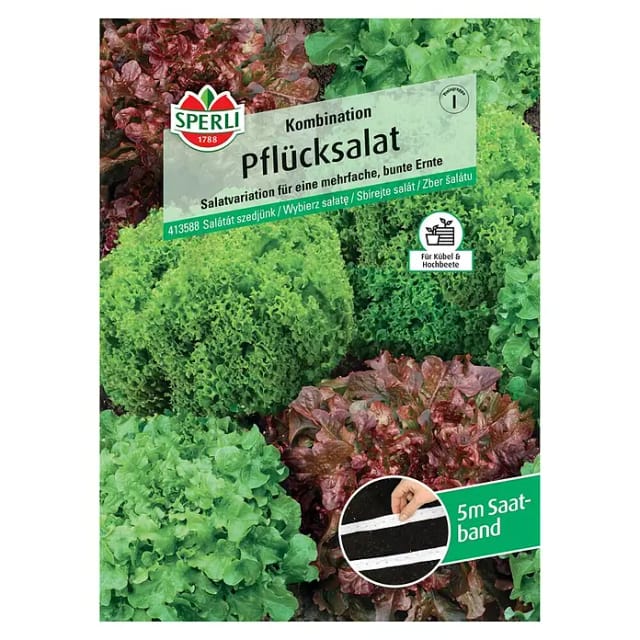 Pflücksalat Pflücksalat-Kombination Saatband Gemüsesamen - Sperli