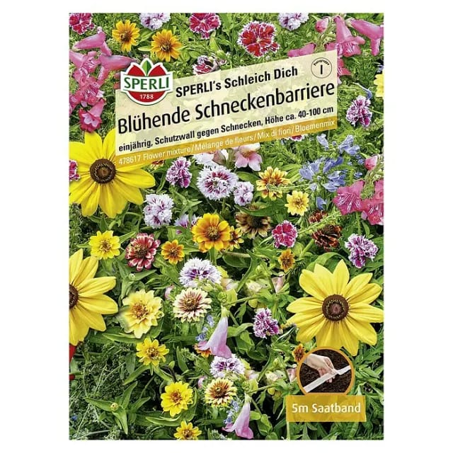 Blumenmischung Blühende Schneckenbarriere 's Schleich Dich Saatband Gemüsesamen - Sperli