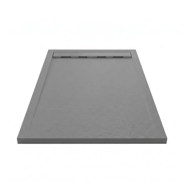Extra flache Duschwanne ribera Schieferoptik anthrazit 70x190cm