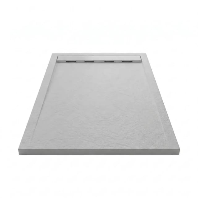 Extra flache Duschwanne ribera Schieferoptik grau 80x170cm