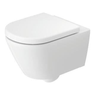 Duravit - D-Code Wand-WC, vormontierte Scharnierbasis, verdeckte