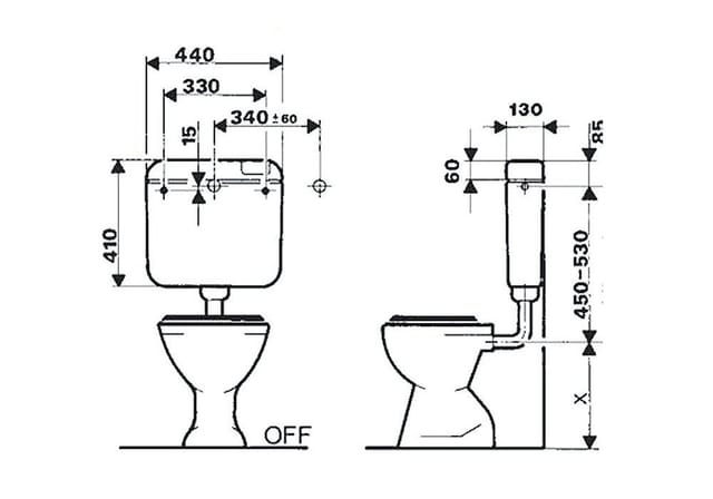 Spülkasten Nixe tiefhängend JOMO 130 001 weiß