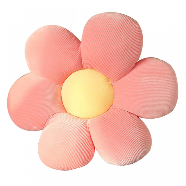 Kissen In Blumenform, 15,75 Zoll Großes Plüschkissen Mit Sechs Blütenblättern In Rosa, Sitzkissen Zur Heimdekoration