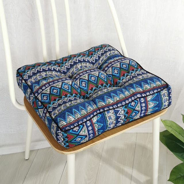 40 x 40 x 10 cm, Boho) Tatami-Stuhlkissen, bequemes, atmungsaktives Sitzkissen, gepolsterte Sitzpolster für Kinder, Büro, Garten, Innen- und
