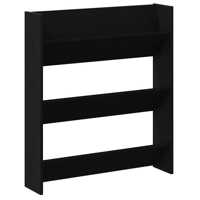 Wandschuhschrank mit Regal 2 pcs Schwarze Eiche 80 x 18 x 90 cm Vidaxl