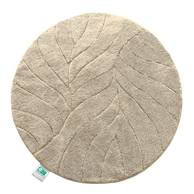 Badematte Maris Badteppich in Rund Ivory 120 cm Durchmesser