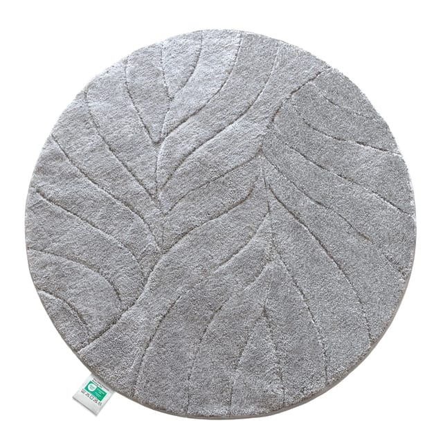 Badematte Maris Badteppich in Rund Silber 120 cm Durchmesser