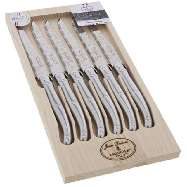 Set mit 6 laguiole-steakmessern aus edelstahl - Jean Dubost - L0060014D32175