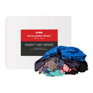 Putzlappen Textil, bunt, 10 kg, Reinigungstücher, Trikot Putzlappen, Putztücher zur professionellen Reinigung, Fusselfrei und Saugkräftig,