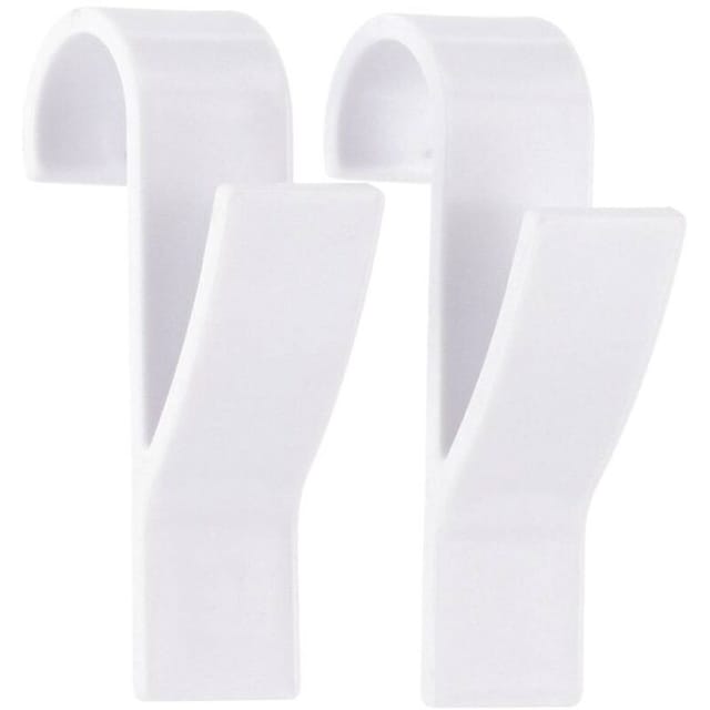 Set aus 2 kunststoffhaken für handtuchtrockner - weiss - Tendance