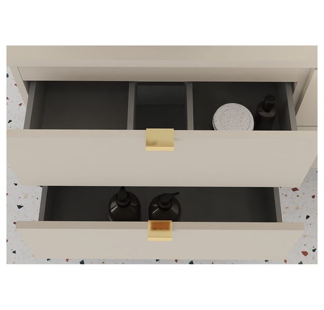 Lomadox - Badmöbel Set 2-teilig mit 120 cm Waschtischunterschrank in kaschmir matt DURANGO-56