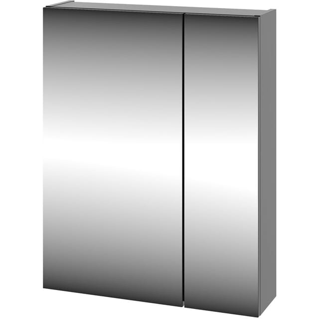 Lomadox - Spiegelschrank 60 cm breit modern in schwarz matt AVOLA-140
