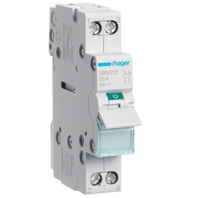 SBN225 Modularer Leistungsschalter sb 2P 25A - Hager