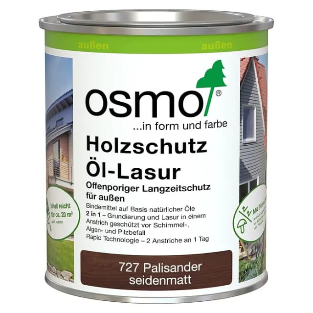 Holzschutz Öl-Lasur 750 ml palisander Holzlasur - Osmo