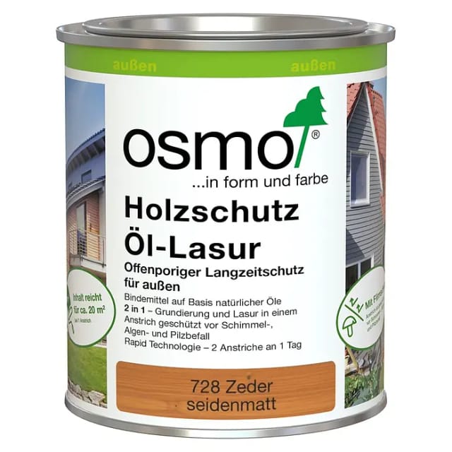 Holzschutz Öl-Lasur Zeder 0,75 l - 12100038 - Osmo