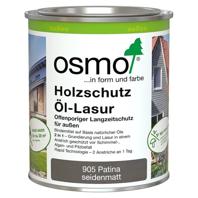 Holzschutz Öl-Lasur Patina 0,75 l - 12100150 - Osmo